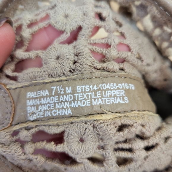 BareTraps Palena Slouchy Lace Boots in Distressed Taupe Size 7.5M Cowboy Western - Picture 14 of 15